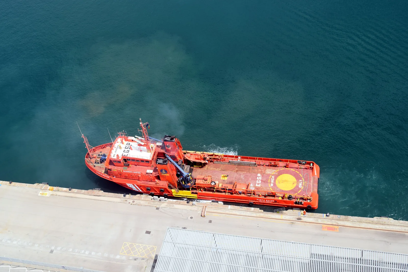 Photograph of a real offshore energy · support vessel vessel, used for illustration.