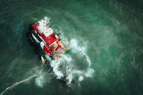 Photograph of a real offshore energy · support vessel vessel, used for illustration.