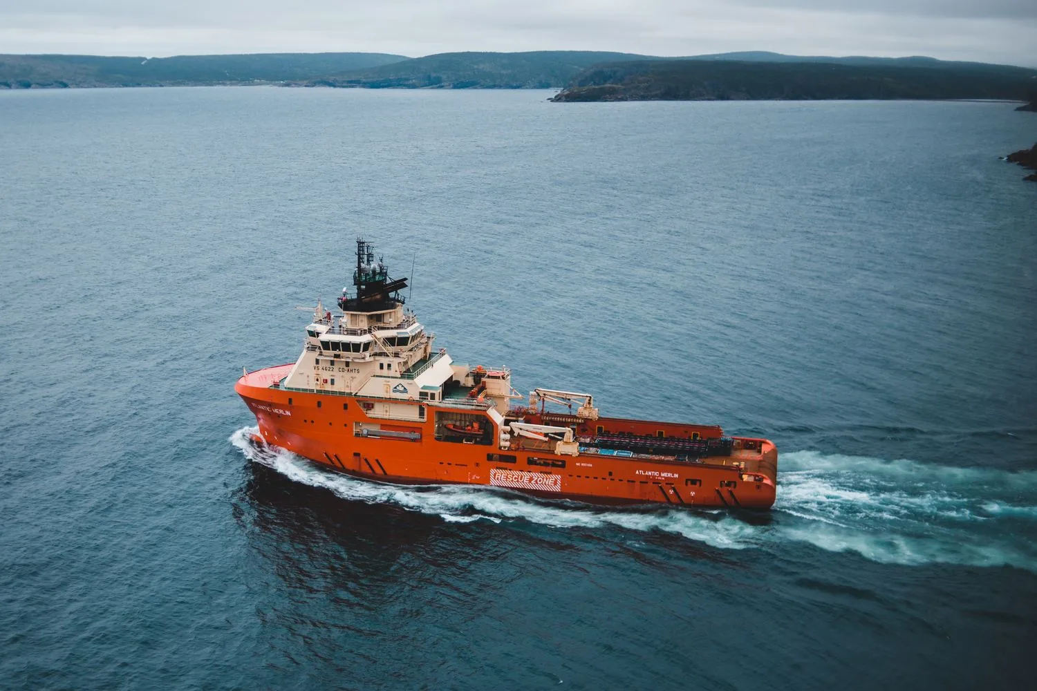 Photograph of a real offshore energy · support vessel vessel, used for illustration.